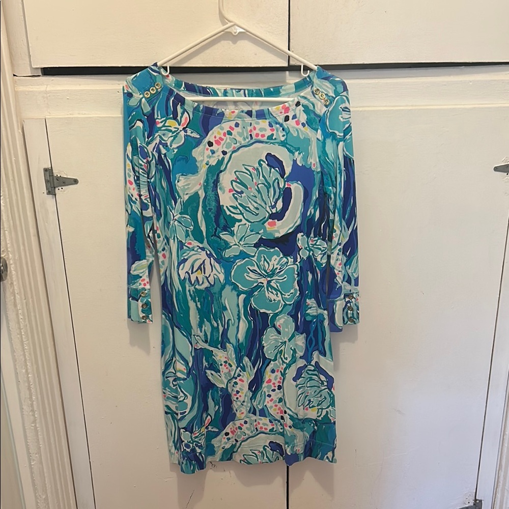 Lilly Pulitzer Blue and Pink Patterned Top